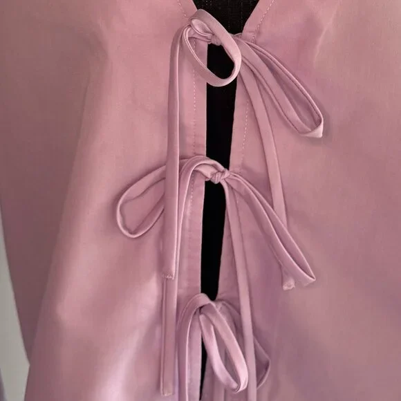 Vestique Lavender tie front bell Sleeve Tie The Knot Top Small- 356 - Picture 2 of 5